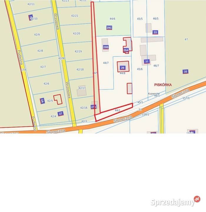 Syndyk sprzeda udział w działkach Piskórka 540m2