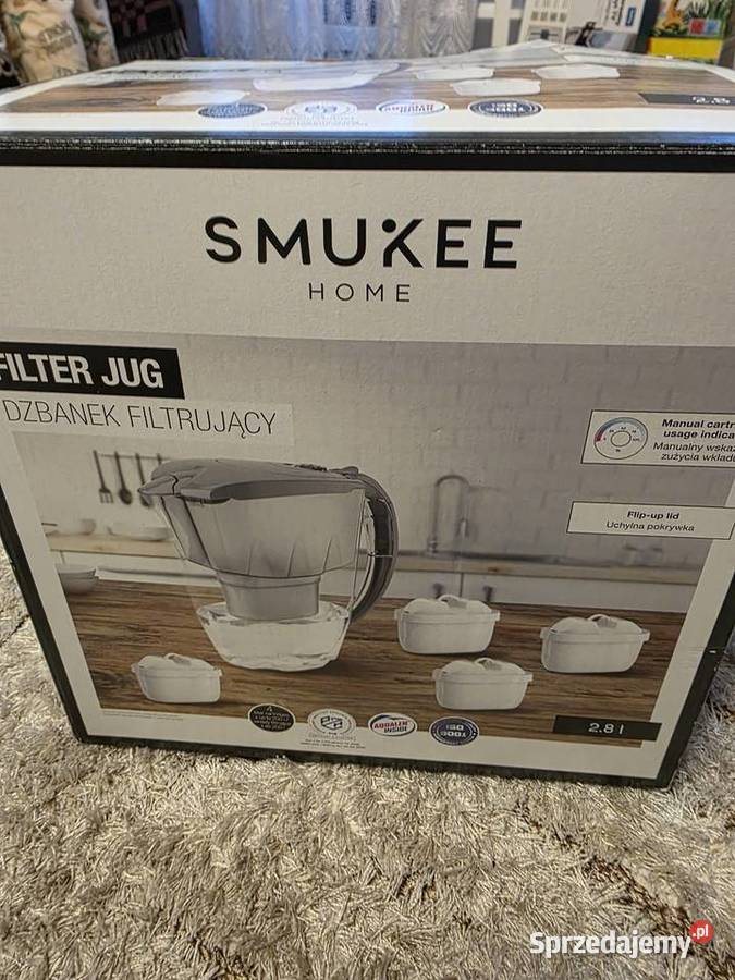 Duzy Dzbanek filtrujący 28L 4 filtry 800L Smukee