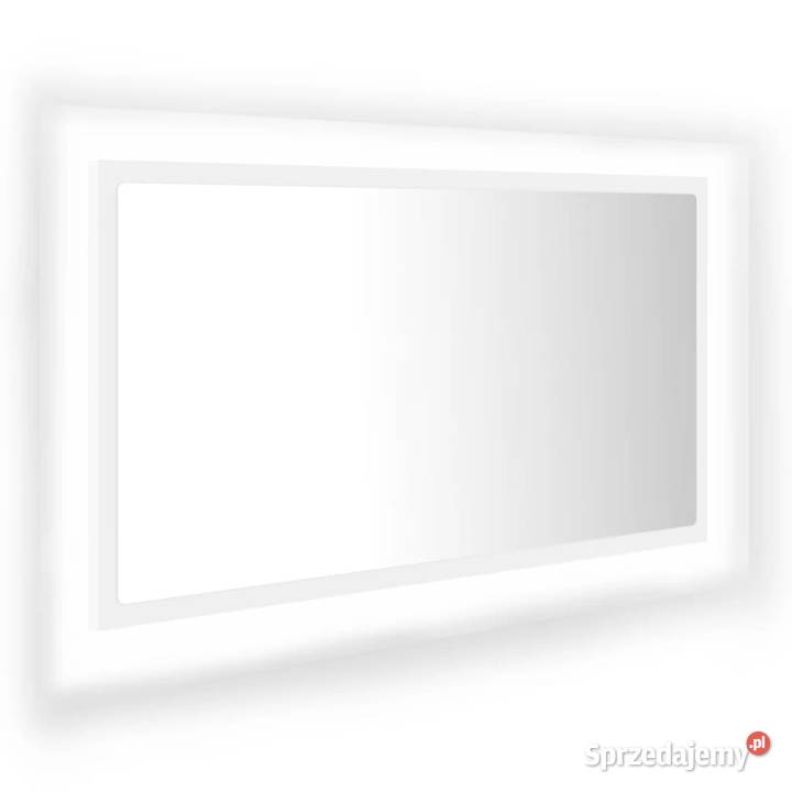 Lustro łazienkowe z LED białe 80x85x37 akryl Warszawa