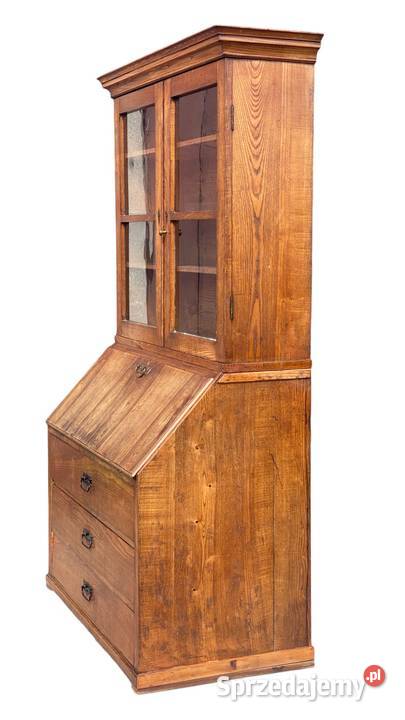 Stary sekretarzyk z przeszkloną nadstawką Gryfice sprzedam