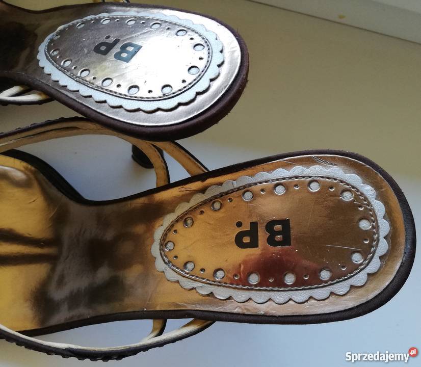 sandały BP 39 25 sandałki skórzane satyna Stare Zakole