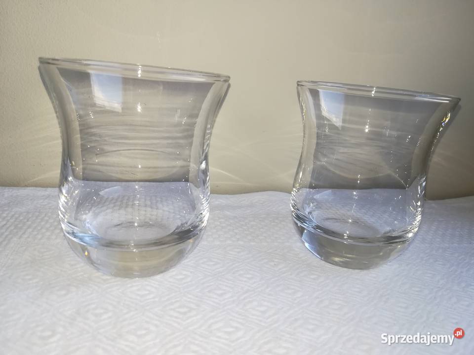 szklane przepiękne świeczniki wazonik Dekoracje i ozdoby Gdańsk sprzedam