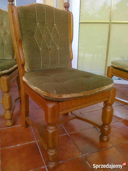 Krzesło dębowe fotel masywne drewniane tron Sulbiny sprzedam