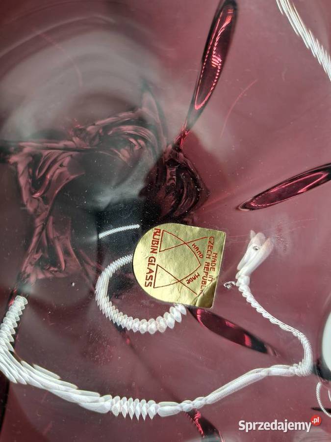 Misa salaterka szklana rubinowa Rubin Glass fioletowy Olkusz sprzedam