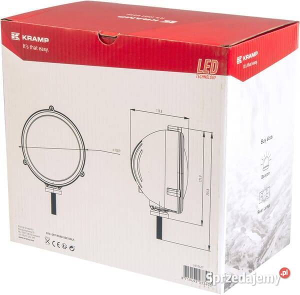 Lampa robocza LED okrągła 72W 5040lm 1030V małopolskie Kamionna sprzedam