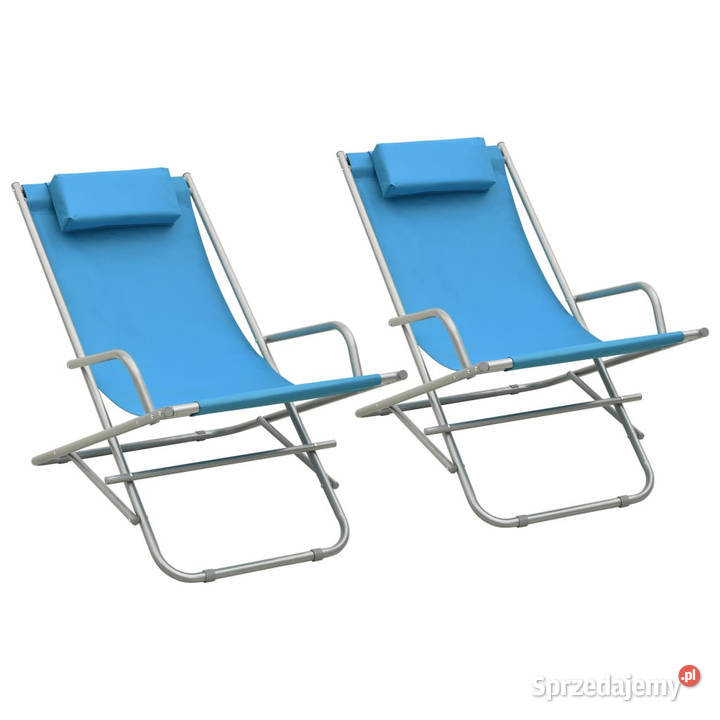 Bujane krzesła 2 stal niebieskie WM310340 mazowieckie Warszawa