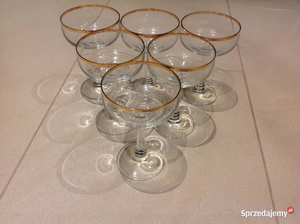 Kieliszki złocone 6 Nowa Sól