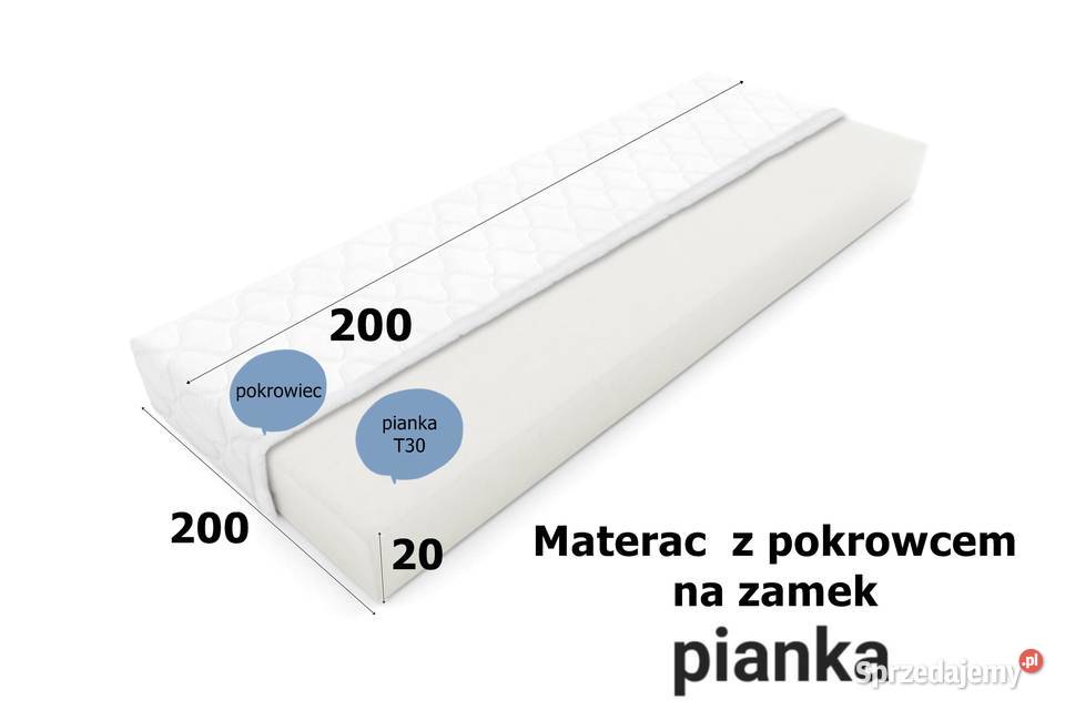 Materac Pianka Piankowy T30 20 H4 łóżko Materace Gdańsk sprzedam