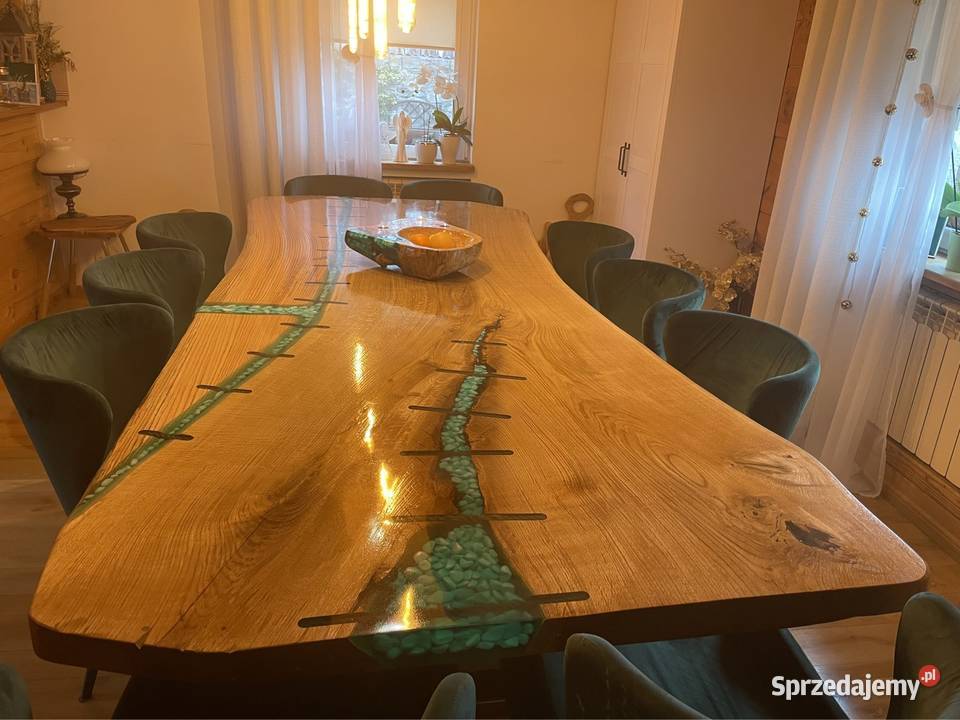 Stół dąb 315x135x7 monolit live edge Przysucha