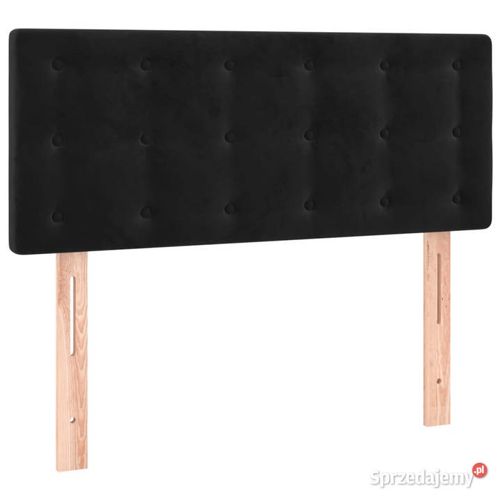 Zagłówek do łóżka z LED czarny 90x5x7888 aksamit mazowieckie