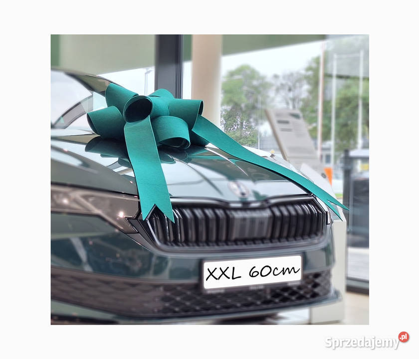 Zielona Duża Kokarda XXL na samochód kolor audi Gadgety motoryzacyjne