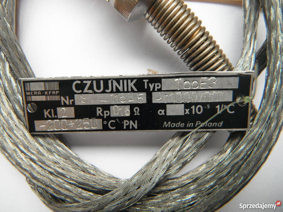 Czujnik temperatury Pt100 200 do 250C TopE3 NOWE Barak sprzedam