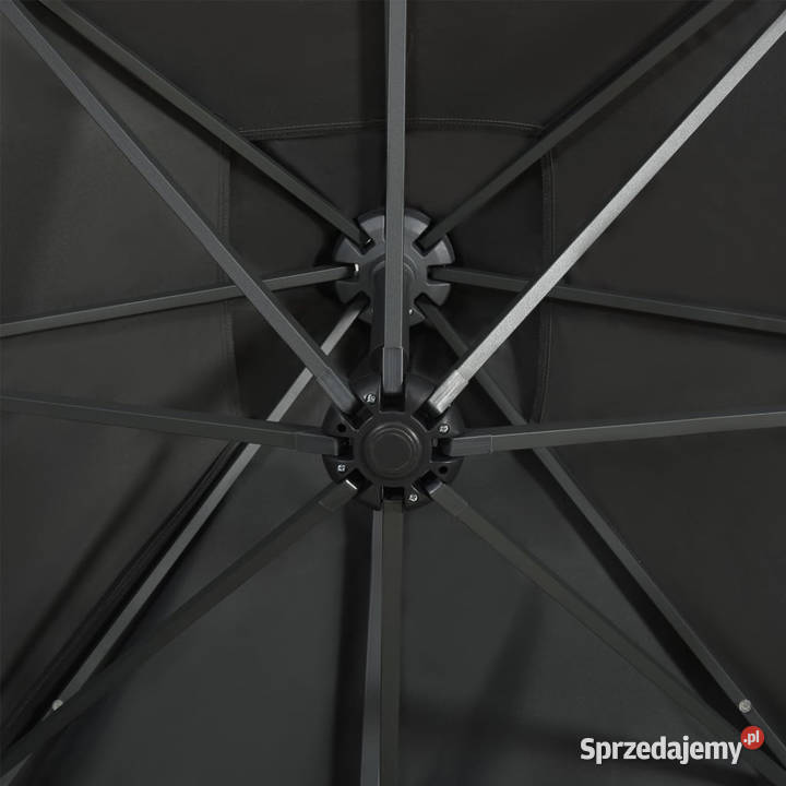 Parasol wiszący z lampkami LED i słupkiem Warszawa