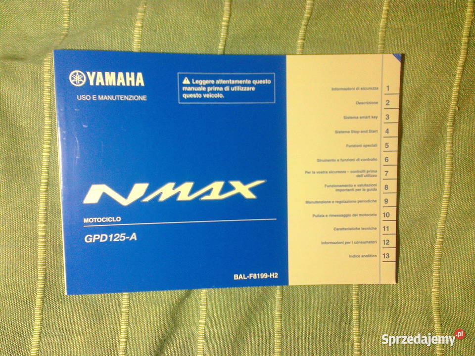Instrukcja Obsługi Yamaha Nmax 2021 w różnych mazowieckie Warszawa