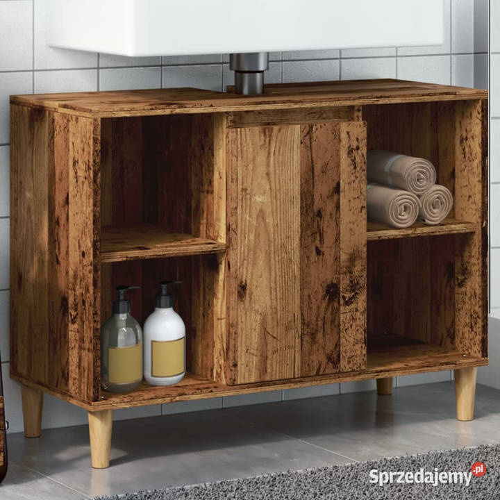 Szafka łazienkowa stare drewno 80x33x60 WM857133 Łazienkowe mazowieckie Warszawa