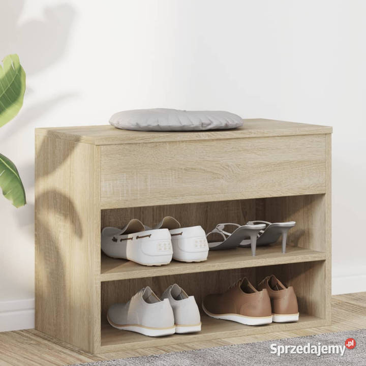 Ławka z miejscem na buty dąb sonoma 60x30x45 Warszawa