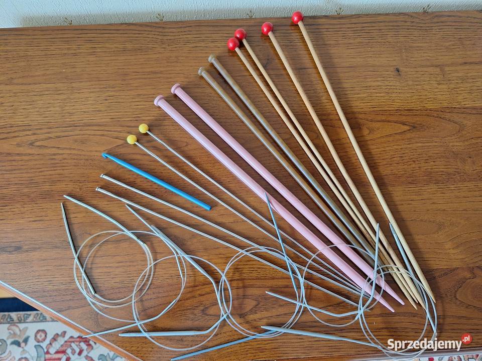 druty dziewiarskie igliczki szydełko zestaw Wrocław sprzedam