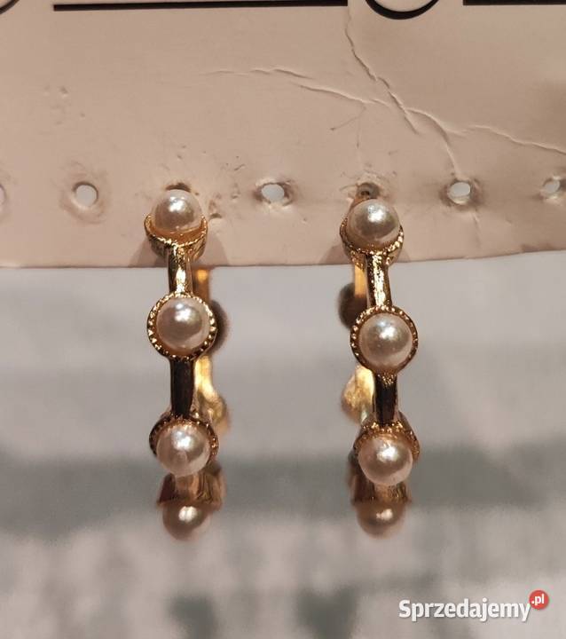 Kolczyki koła z perełkami