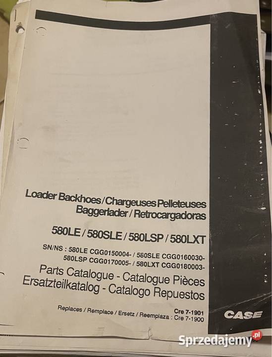 Katalog części koparkoładowarka CASE 580LE Biczyce Górne