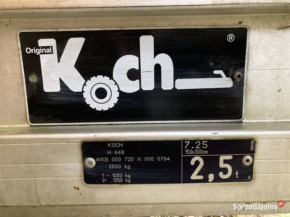 Zamienię przyczepę towarową Koch na przyczepę Konstancin-Jeziorna