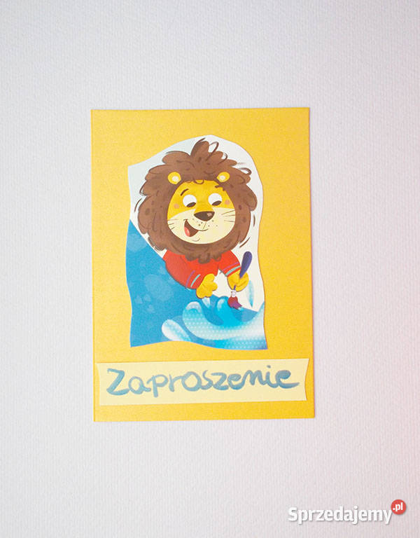 śmieszne zaproszenia C6 lew zaproszenia dzieci Szczecin