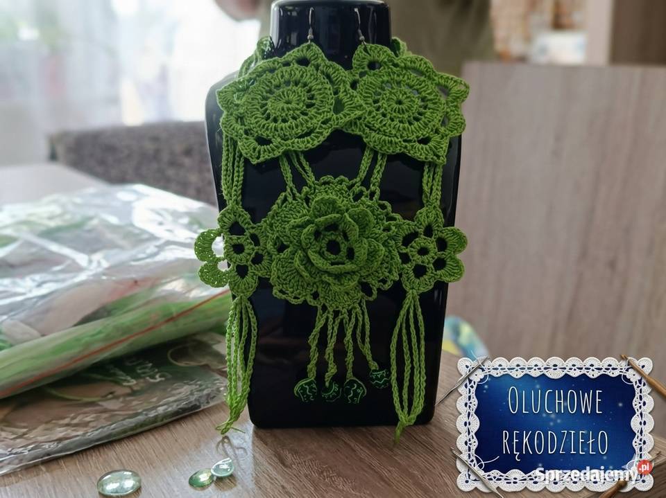 Zestaw biżuterii kolczyki plus naszyjnik Sochaczew