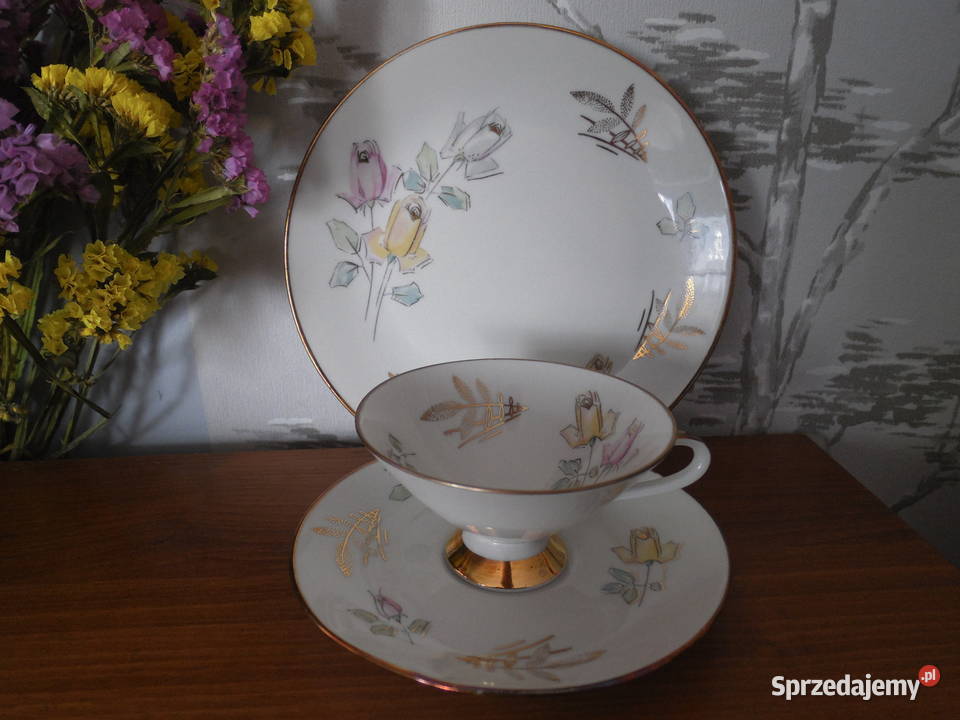 SCHIRNDING zestaw śniadaniowy ecru Porcelana i szkło Raszków