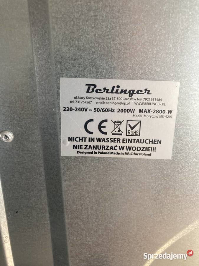 Piekarnik berlinger małopolskie