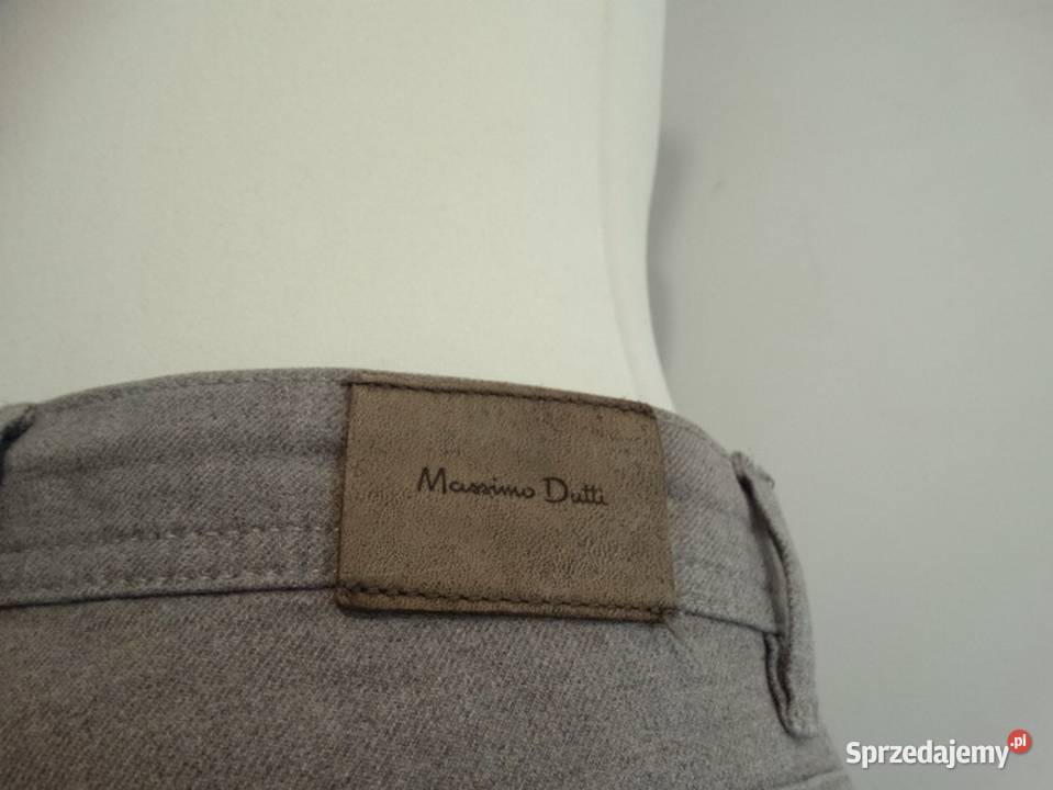 Spodnie Massimo Dutti Beżowe Bawełna Proste Rozmiar 40(L) Łomża
