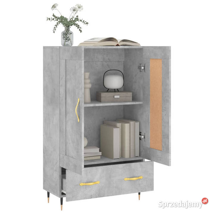 Wysoka szafka szarość betonu 695x31x115 WM830304