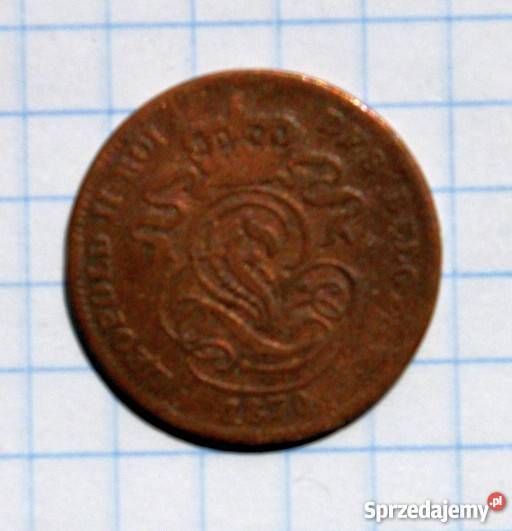 2 CENT 2 CENTIMES 1870 BELGIA Piszczac