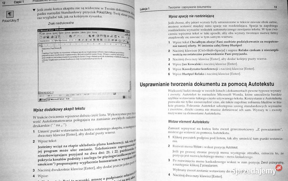 Microsoft Word 97 Wersja polska Krok kroku Rok wydania 1997 sprzedam