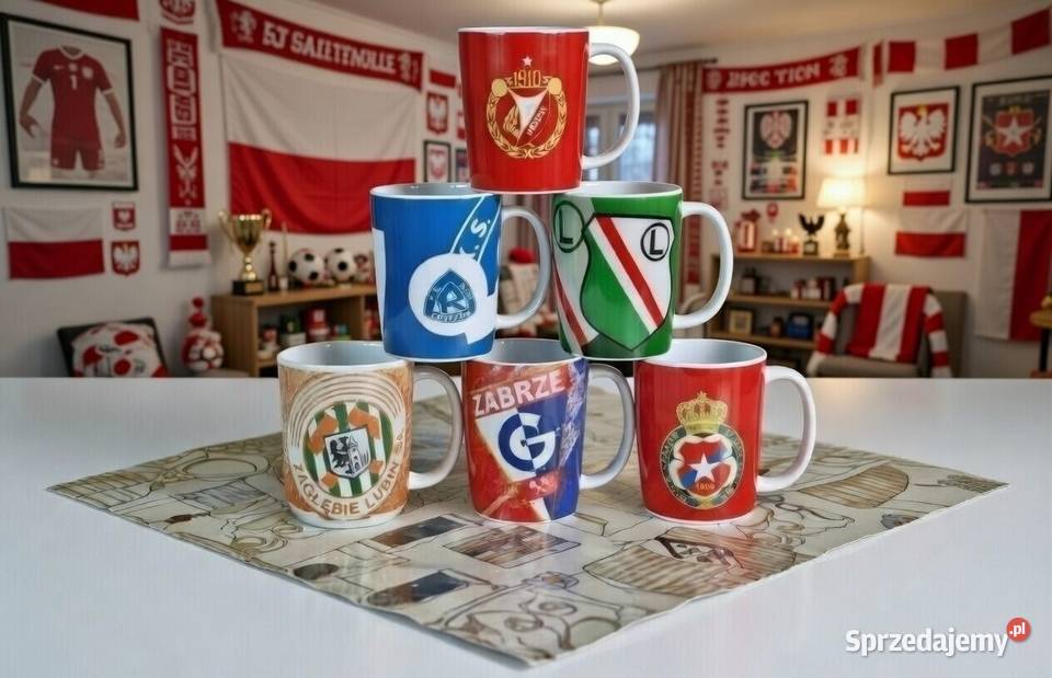 Zestaw prezentowy kibica Ekstraklasa 6 kubków Warszawa