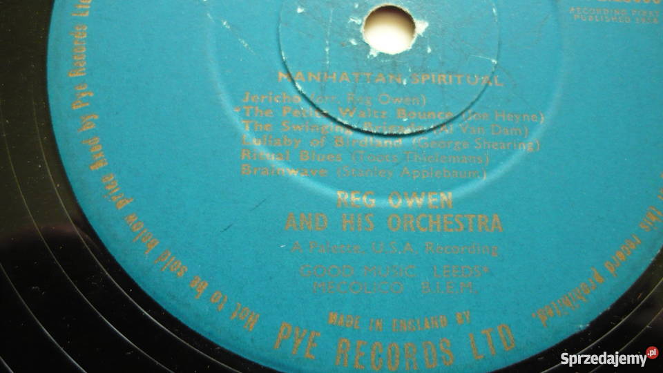 Płyta winylowa Reg Owen and his orchestra 1958 r Myszków