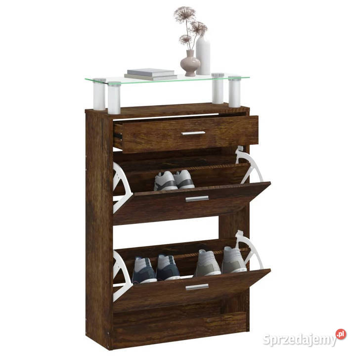 Szafka na buty przydymiony dąb 63x24x104 mazowieckie Warszawa