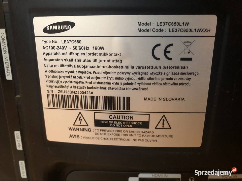 Telewizor 37 Samsung LE37C650L1W pilot dekoder LCD Kołobrzeg