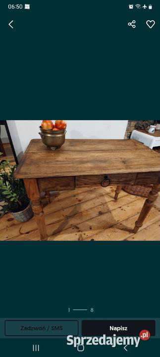 Stół przedwojenny wiejski retro biurko konsola vintage