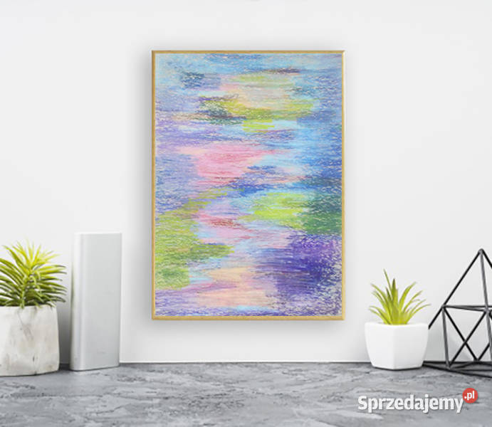 pastelowy rysunek abstrakcja pastelowa obraz małopolskie Kraków