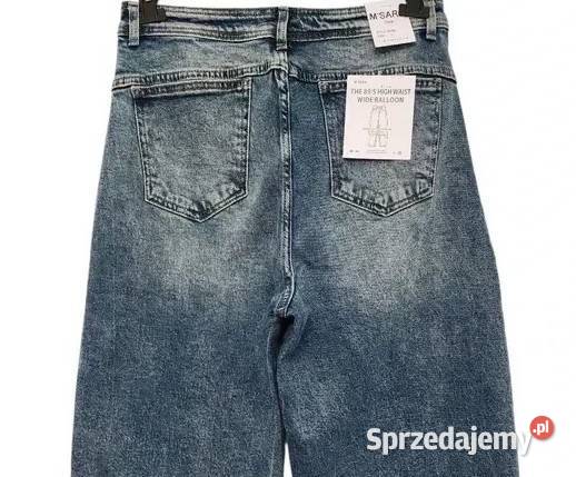 Spodnie damskie jeans M Sara w kroju balloon fit Długie Wejherowo
