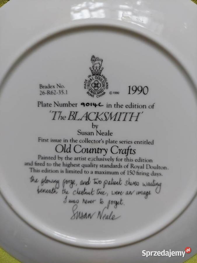 Kolekcjonerski talerz Royal Doulton z koniem lubelskie Chełm