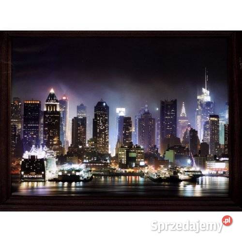 Obraz dekoracyjny Nocny Manhattan panorama