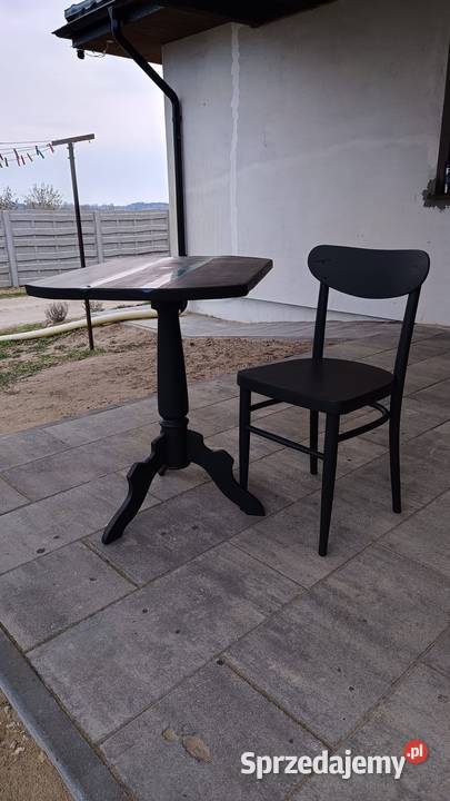 Stolik kawowy plus krzesło PRL kujawsko-pomorskie Młodocin
