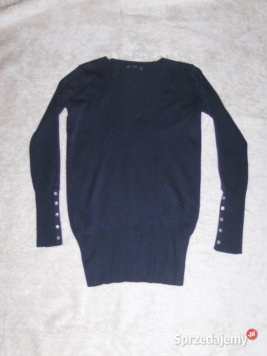 Granatowy sweter damski ZARA ML Swetry i golfy Łódź