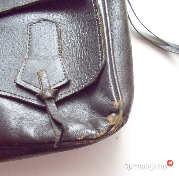 vintage torba skórzana retro listonoszka brązowa Łódź