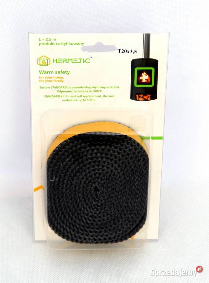 TAŚMA USZCZELKA NAPRAWCZA DO KOMINKA PIECA 20x35