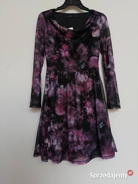 Mohito Kwiatowa sukienka z długim rękawem XXS pomorskie Gdynia sprzedam