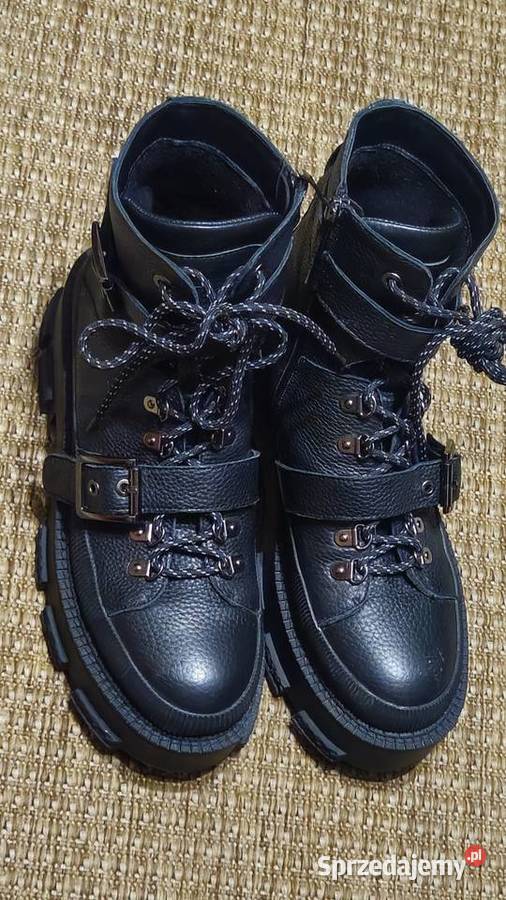 Alma en Pena skórzane trapery trzewiki damskie 26cm Trzewiki i półbuty Trzewiki i półbuty Lublin