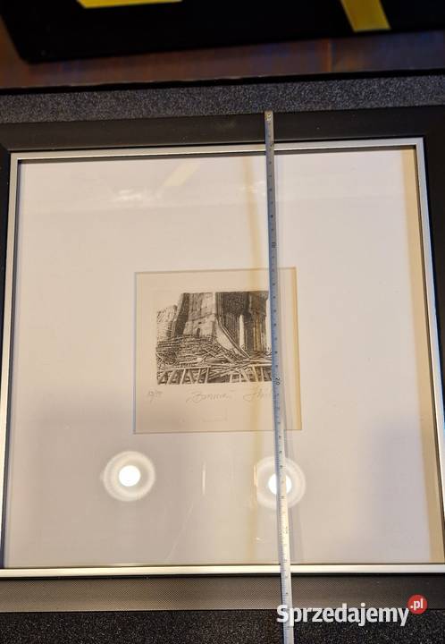OBRAZ miedzioryt Krzysztof Skórczewski autograf Lublin
