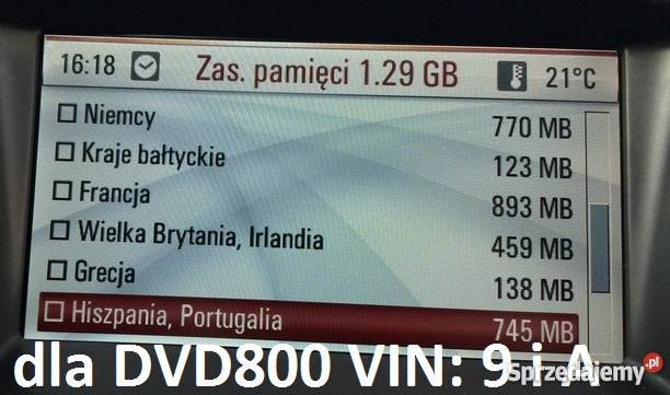 OPEL Insignia Astra Meriva CD500 DVD800 mapa Bielsko-Biała sprzedam