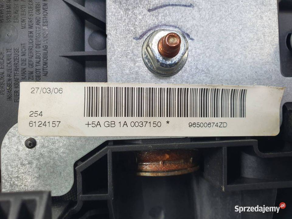PODUSZKA AIRBAG PEUGEOT 207 96500674ZD
